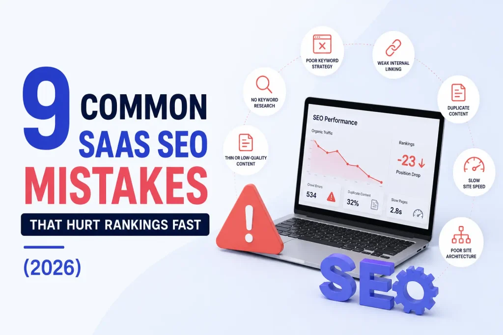 9 Common SaaS SEO Mistakes That Hurt Rankings Fast (2026)