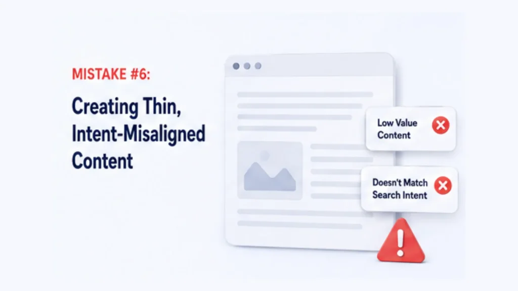 Mistake 6 Creating Thin, Intent-Misaligned Content